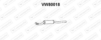 Предглушитель выхлопных газов VENEPORTE VW80018 для VW PASSAT