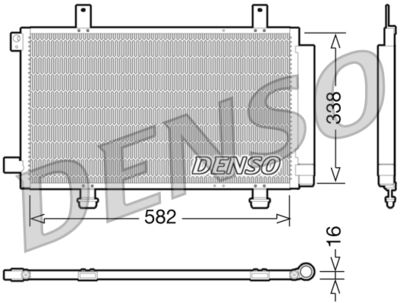 Конденсатор, кондиционер DENSO DCN47002 для FIAT SEDICI