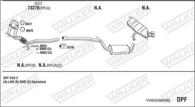 Изпускателна система WALKER VWK058809B