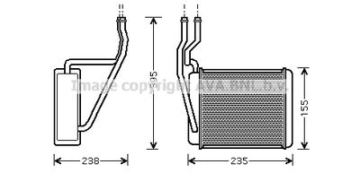 AVA QUALITY COOLING FD6329 Радиатор печки  для FORD FUSION (Форд Фусион)