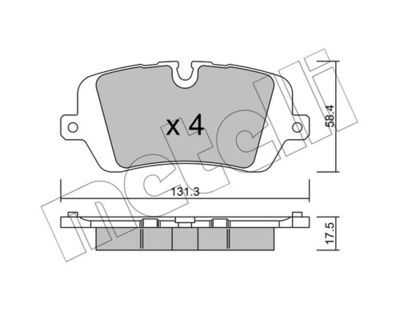 Brake Pad Set, disc brake 22-1025-0