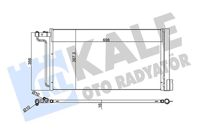 Конденсатор, кондиционер KALE OTO RADYATÖR 345220 для FORD C-MAX