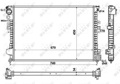 RADIATOR RACIRE MOTOR NRF 58993 1