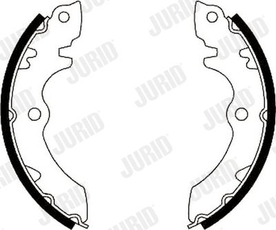 JURID 362216J Ремкомплект барабанных колодок  для SUZUKI ALTO (Сузуки Алто)