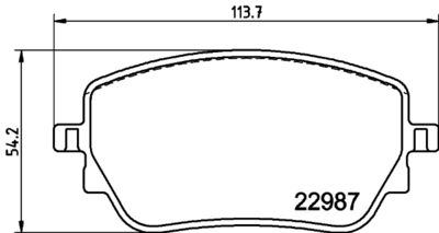 Комплект тормозных колодок, дисковый тормоз HELLA 8DB 355 039-231 для MERCEDES-BENZ B-CLASS