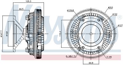 kuplung, hűtőventilátor NISSENS 86224 for IVECO