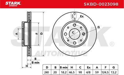 спирачен диск STARK SKBD-0023098