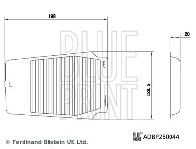 Filter, interior air BLUE PRINT ADBP250044