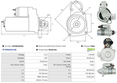 STARTER AS-PL S3168VALEO 4