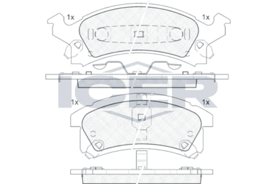 Комплект тормозных колодок, дисковый тормоз ICER 181413 для CHEVROLET CAVALIER