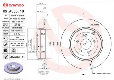 DISC FRANA BREMBO 09A55511 1