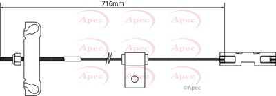 Cable Pull, parking brake APEC CAB1183