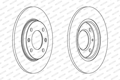 BREMSSCHEIBE FERODO DDF244C 1