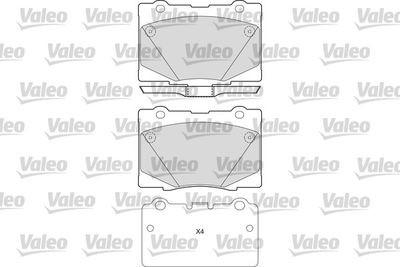 Комплект тормозных колодок, дисковый тормоз VALEO 601669 для HONDA LEGEND