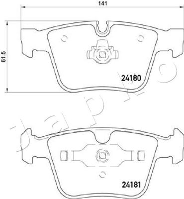 Brake Pad Set, disc brake 510520