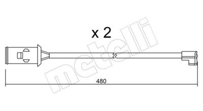 WARNKONTAKT BREMSBELAGVERSCHLEIß METELLI SU101K