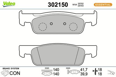 BREMSBELAGSATZ SCHEIBENBREMSE