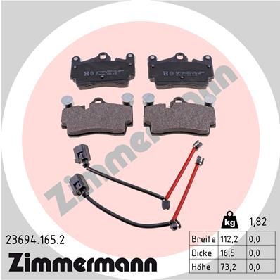 Brake Pad Set, disc brake 23694.165.2