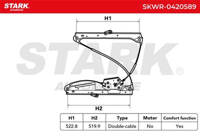 стъклоподемник STARK SKWR-0420589