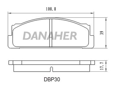 Комплект тормозных колодок, дисковый тормоз DANAHER DBP30 для ZASTAVA YUGO
