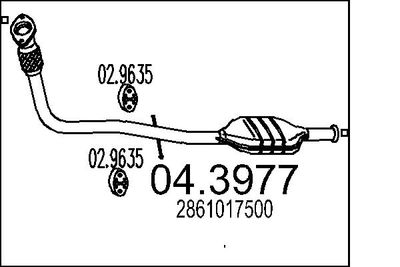 Катализатор MTS 04.3977 для HYUNDAI MATRIX