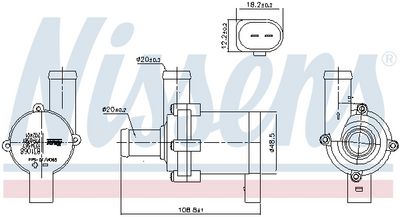 POMPă DE APă RăCIRE MOTOR NISSENS 831068 5