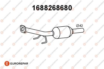 EUROREPAR 1688268680 Катализатор  для MITSUBISHI COLT VI (Z3_A, Z2_A) 1.3 LPG