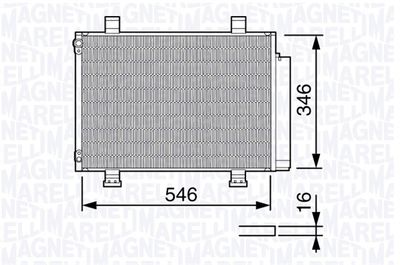 Конденсатор, кондиционер MAGNETI MARELLI 350203672000 для SUZUKI SWIFT