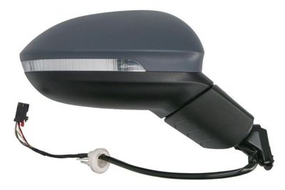 Zijspiegel Rechts (elektrisch, in reliëf, met verwarming, under-coated, met indicator) past: VW GOLF VIII 07.19-