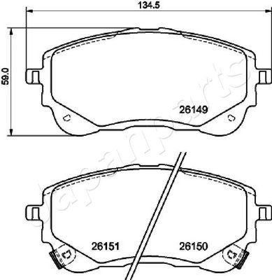 SET PLACUTE FRANA FRANA DISC JAPANPARTS PA2027AF 1