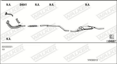 Изпускателна система WALKER VW30013