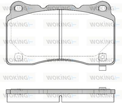 Комплект тормозных колодок, дисковый тормоз WOKING P7663.24 для CADILLAC ATS