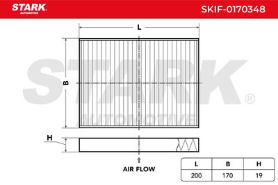 Филтър купе (поленов филтър) STARK SKIF-0170348