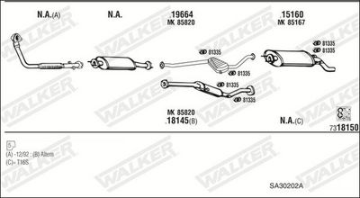 SISTEM DE ESAPAMENT WALKER SA30202A
