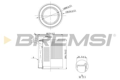 Воздушный фильтр BREMSI FA1104 для AUDI A8