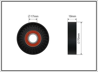 Tensioner Pulley, V-ribbed belt 500271