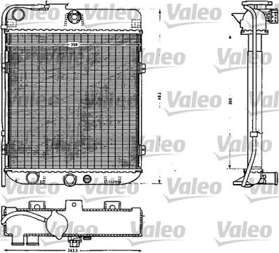 Радиатор, охлаждение двигателя VALEO 883854 для PEUGEOT 305