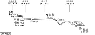 Układ wydechowy BOSAL SYS05331