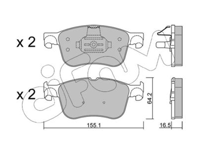 Brake Pad Set, disc brake 822-1205-1