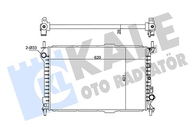 Радиатор, охлаждение двигателя KALE OTO RADYATÖR 124400 для FORD TOURNEO
