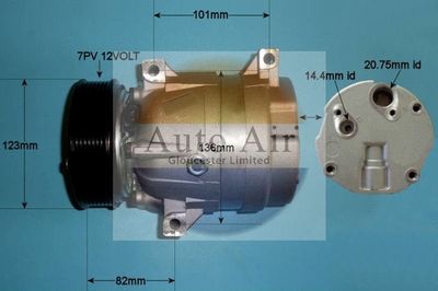 Compressor, air conditioning Auto Air Gloucester 14-1118P