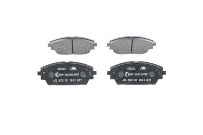 BREMSBELAGSATZ SCHEIBENBREMSE ATE 13046055222 14