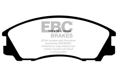 Комплект тормозных колодок, дисковый тормоз EBC Brakes DP1531 для HYUNDAI TERRACAN