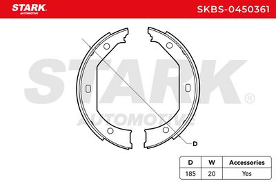 комплект спирачна челюст STARK SKBS-0450361