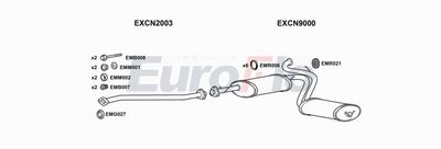 Układ wydechowy EUROFLO CNREL25D7004A00