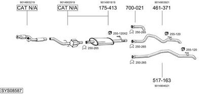 ABGASANLAGE BOSAL SYS08587