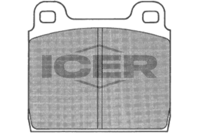 комплект спирачно феродо, дискови спирачки ICER 180326