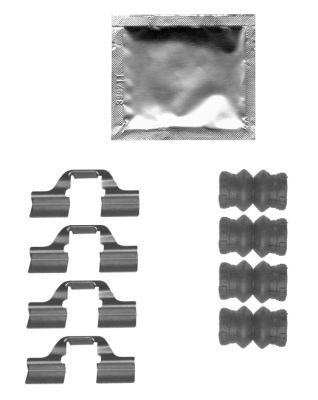 Комплектующие, колодки дискового тормоза HELLA 8DZ 355 205-361 для RENAULT GRAND SCENIC