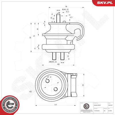 Zavěšení motoru ESEN SKV 75SKV521