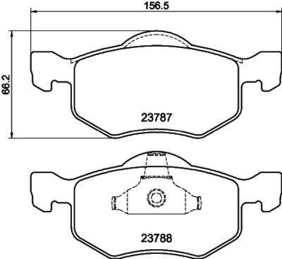 Комплект тормозных колодок, дисковый тормоз HELLA 8DB 355 027-951 для MAZDA TRIBUTE